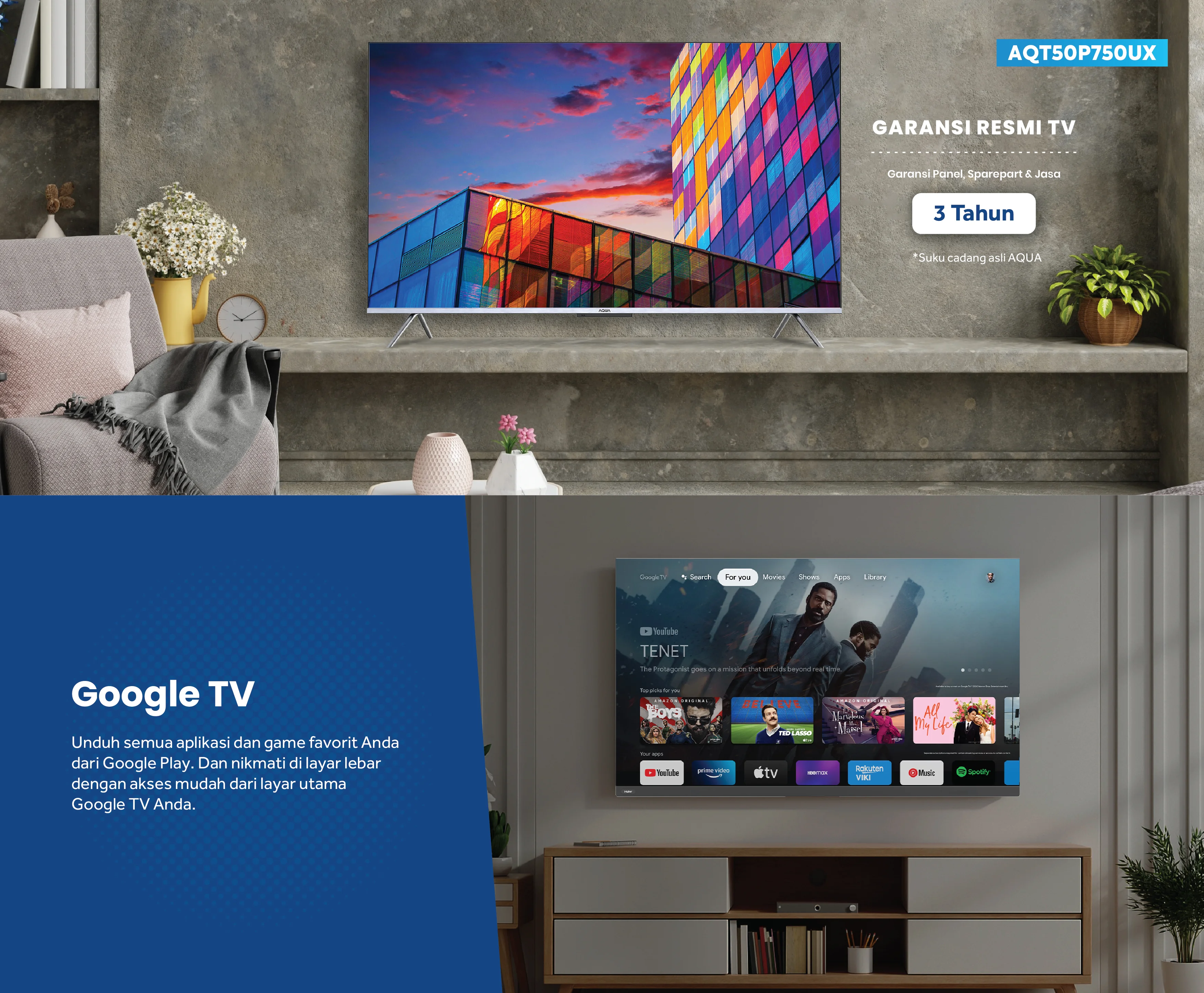 Smart TV AQUA Elektronik AQT50P750UX